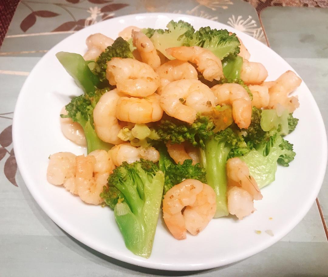 西兰花炒虾仁