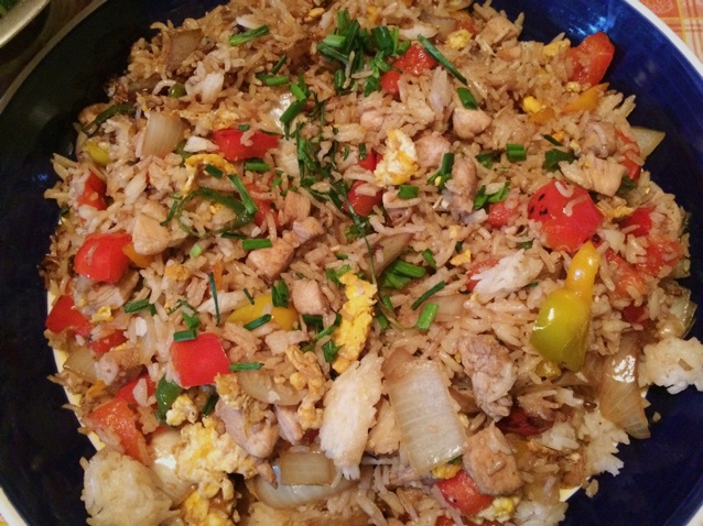 杂蔬鸡丁炒饭