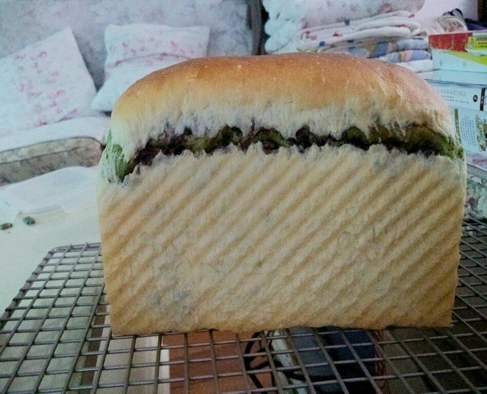 最正宗的日式抹茶红豆吐司