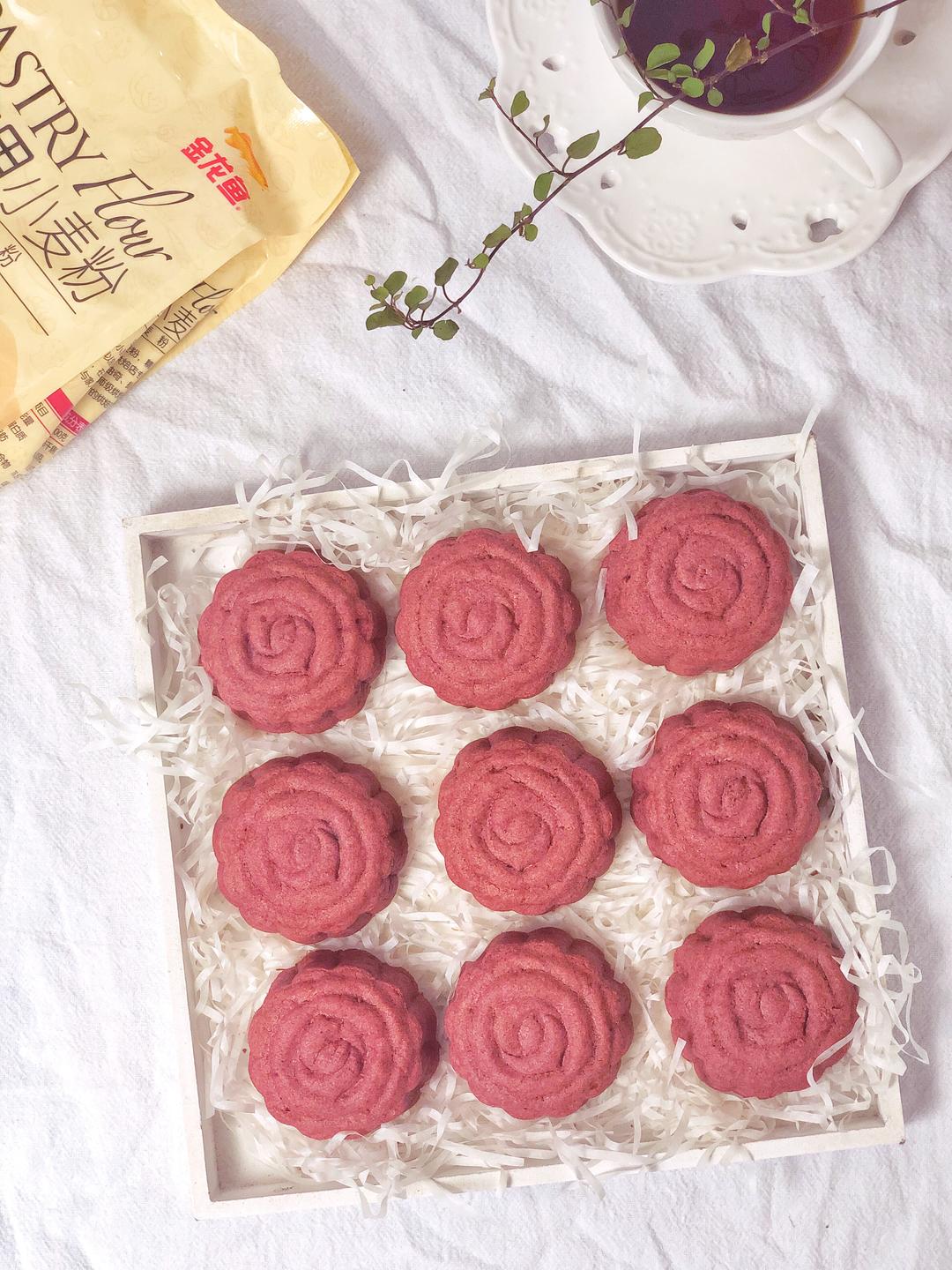 玫瑰红豆酥的做法