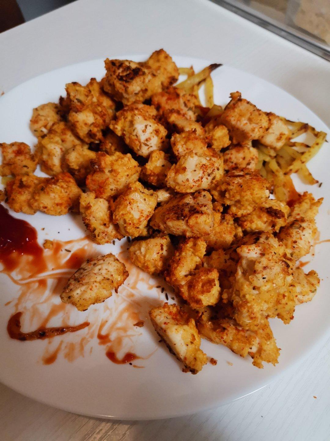 低卡低脂烤箱版鸡米花