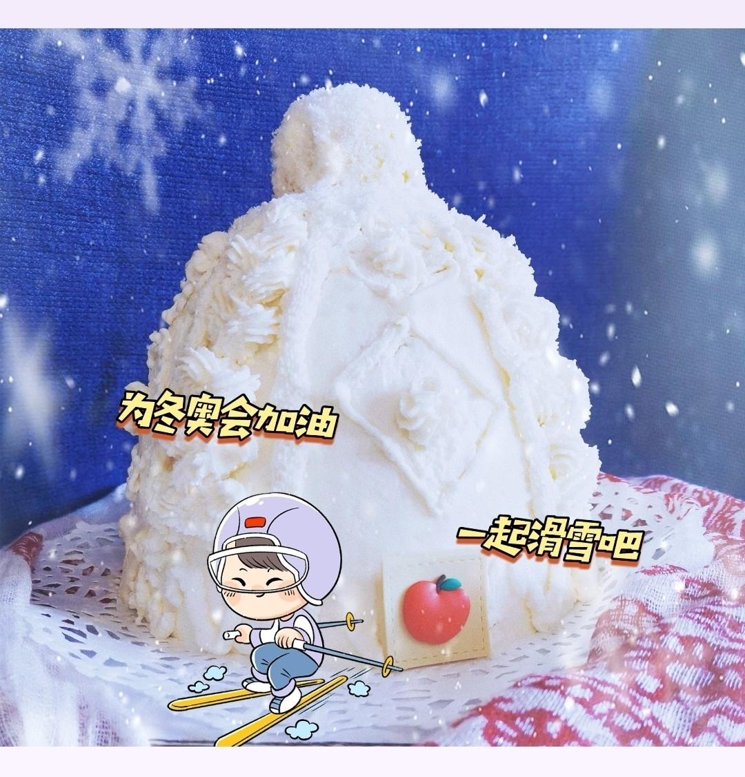 草莓奶油毛线帽蛋糕