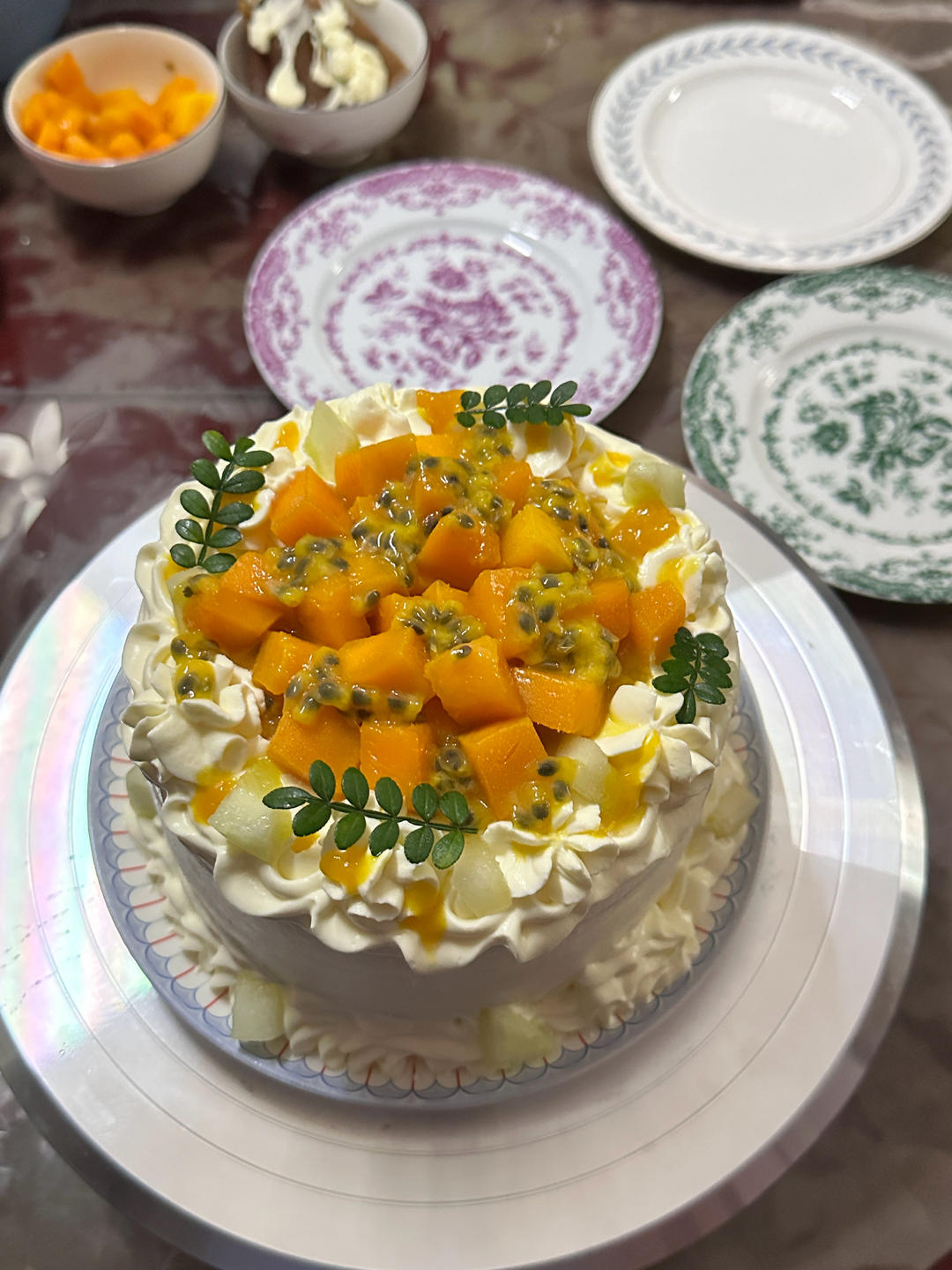 店铺夏日爆款：百香果芒果蛋糕