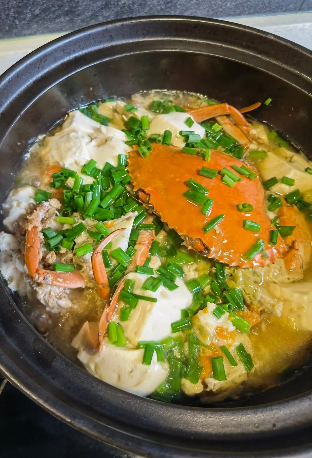 膏蟹蒸肉饼