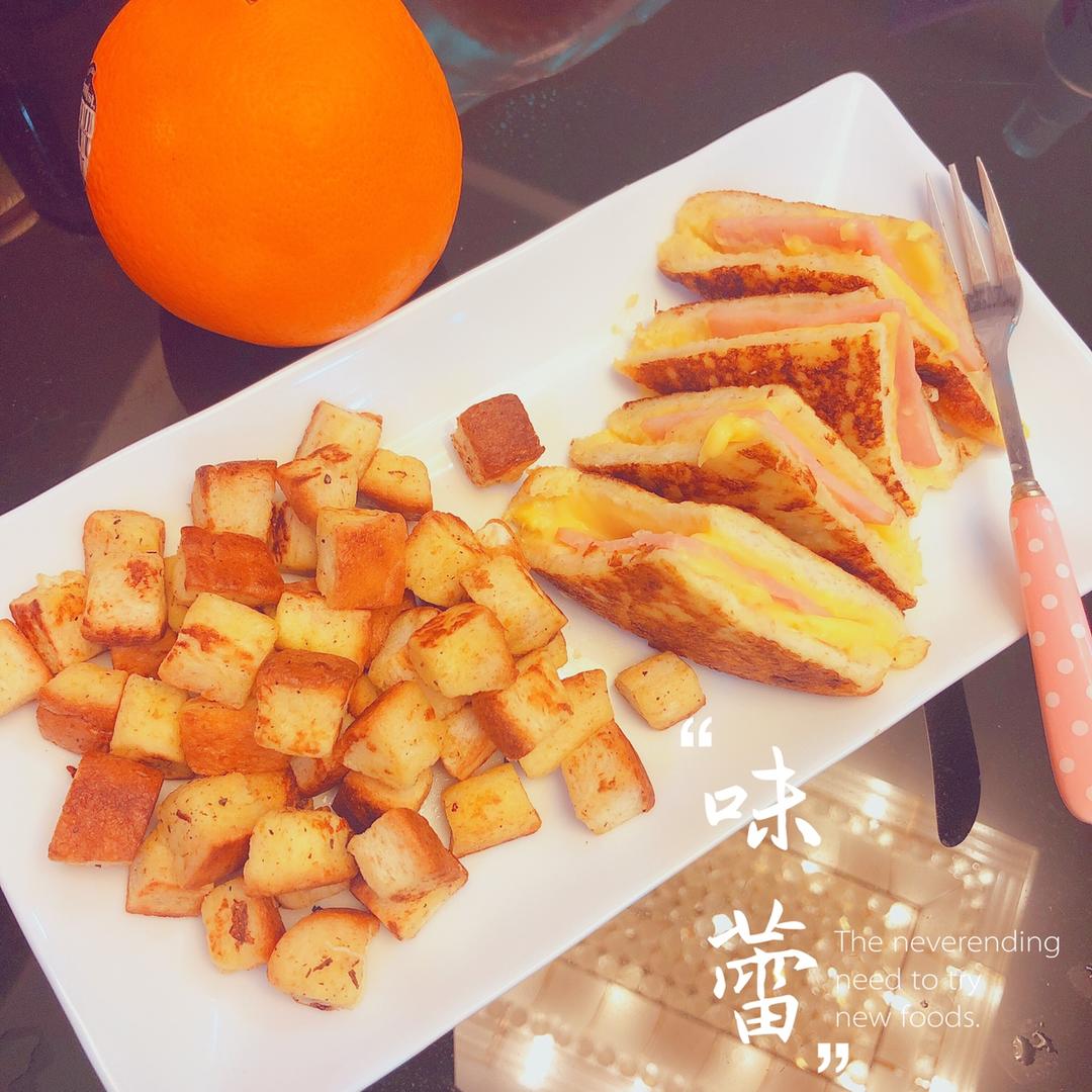十分钟快手早餐【港式火腿西多士】