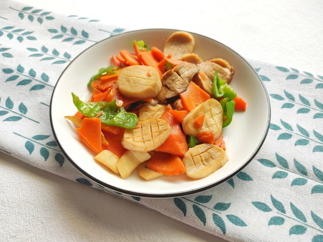 素炒杏鲍菇素食便当菜