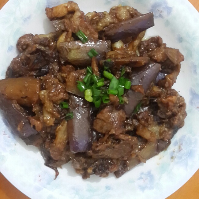 红烧肉末茄子