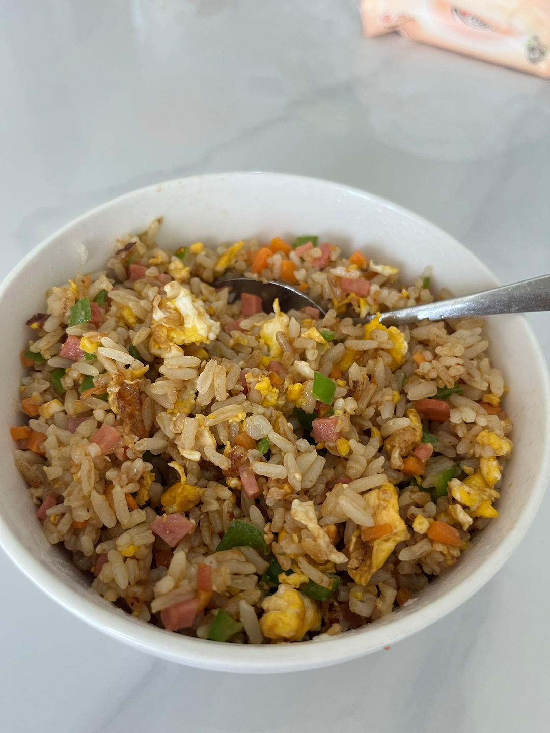 超级好吃的酱油火腿蛋炒饭！