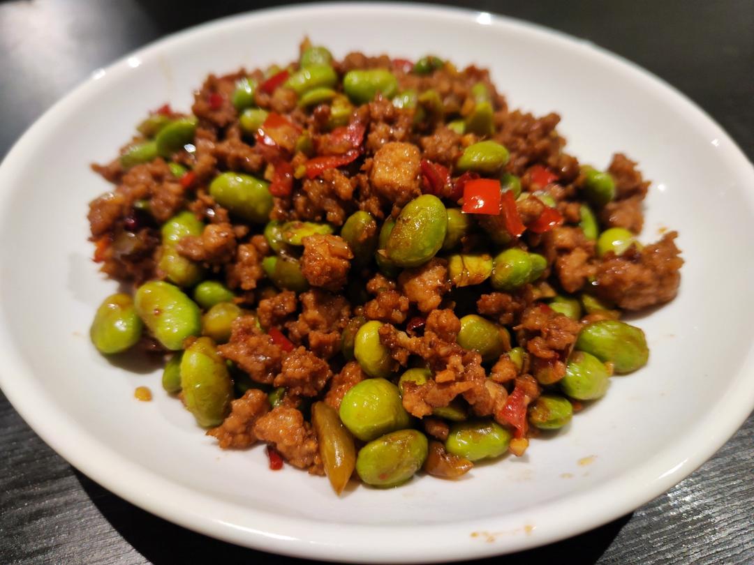下饭菜 肉末毛豆