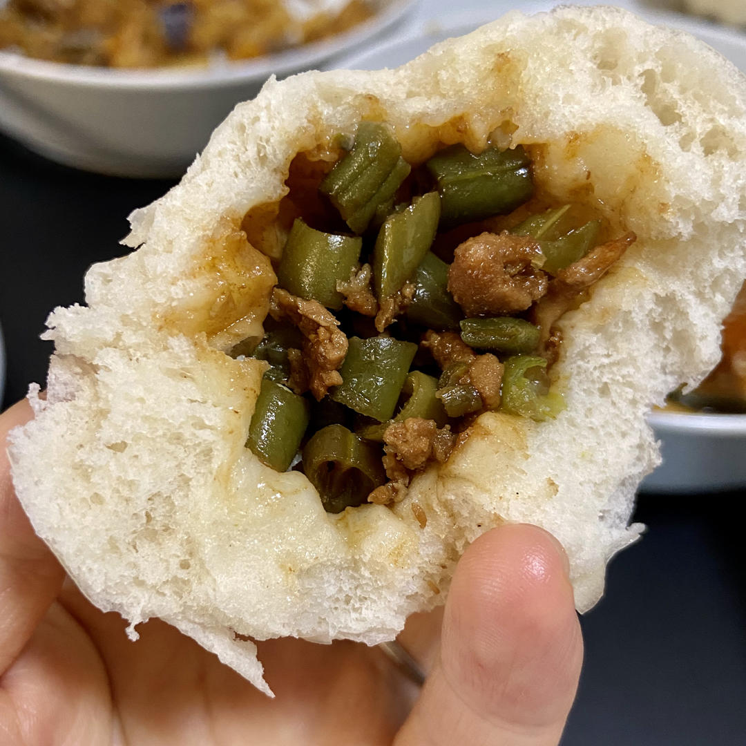 豆角酱肉包子
