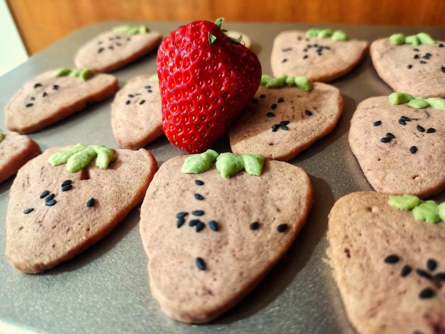 高颜值草莓饼干