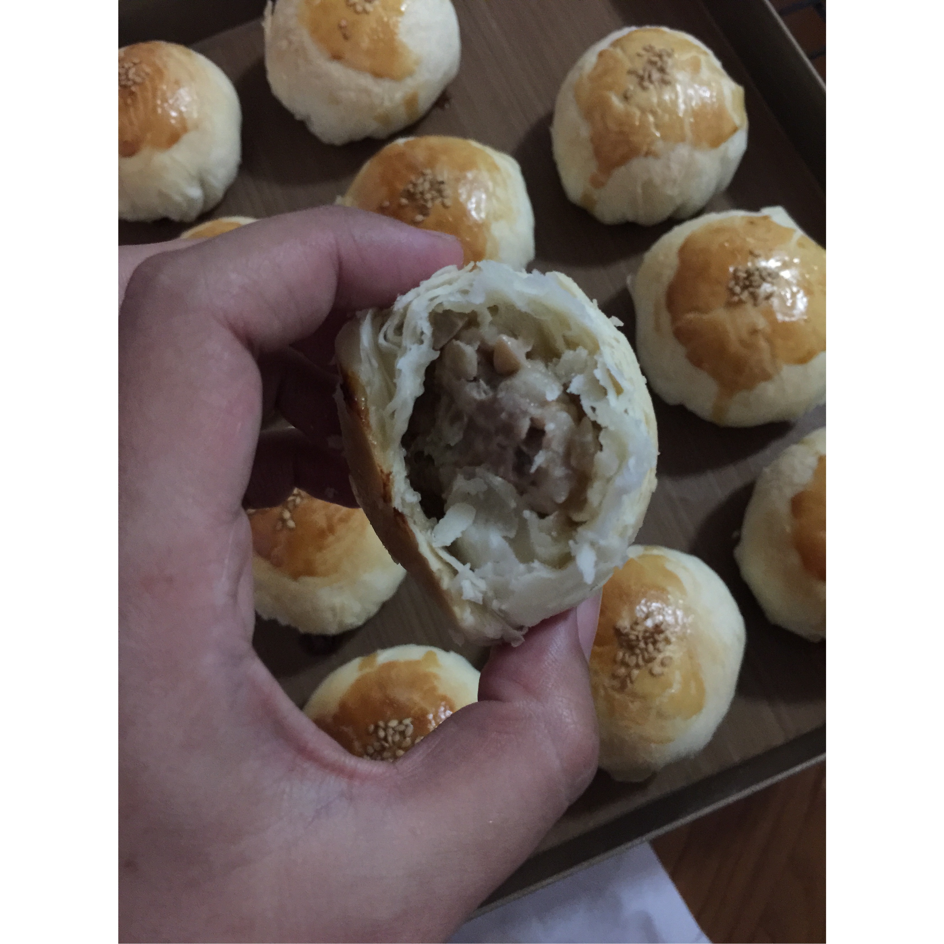 泳式鲜肉榨菜月饼