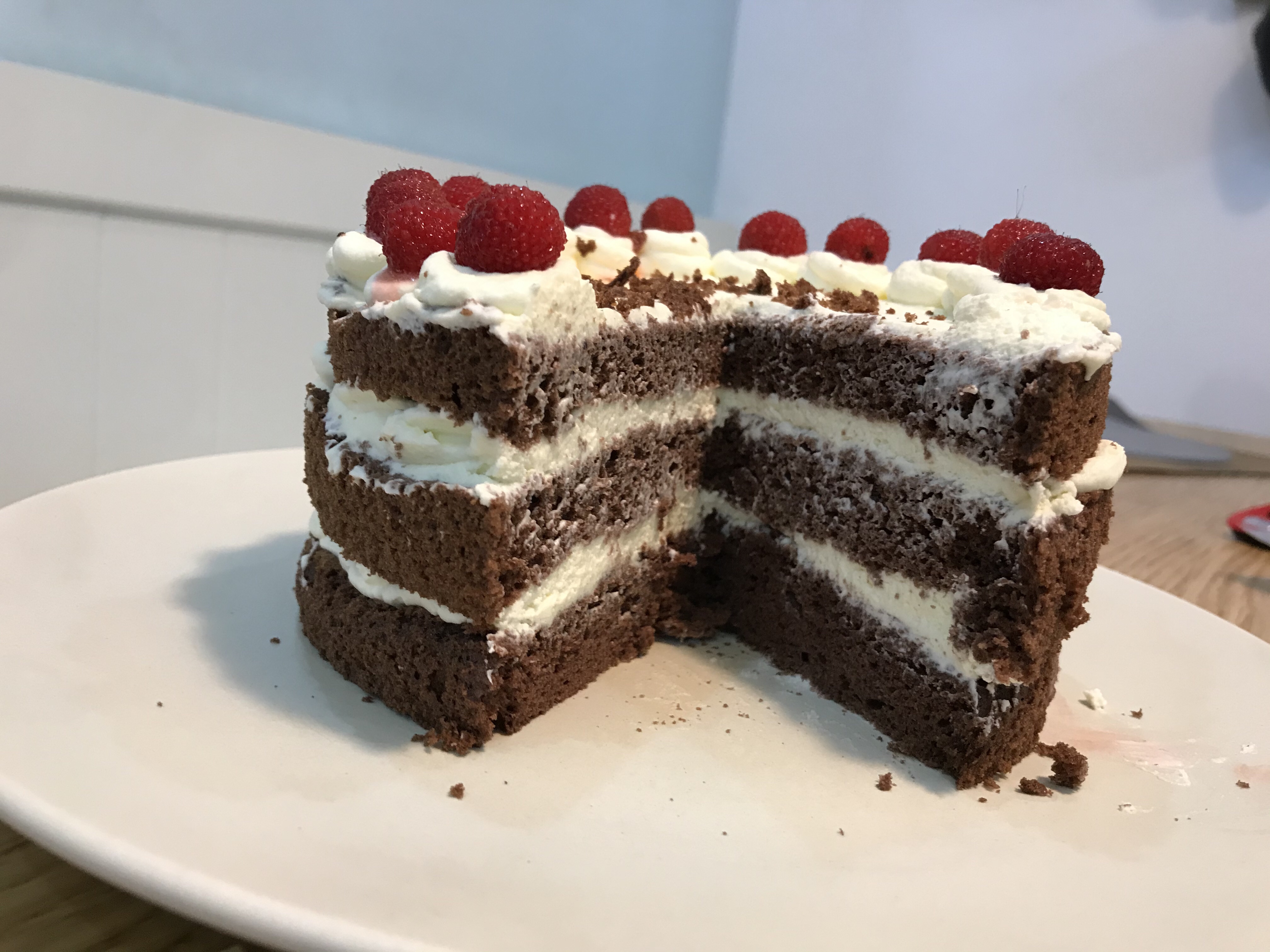 简单易做的巧克力生日蛋糕（6寸）的做法