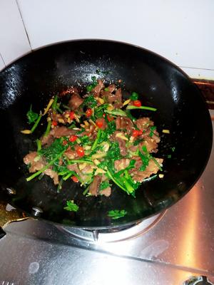 “香菜炒牛肉”🥩这样做太好吃了‼️的做法 步骤6