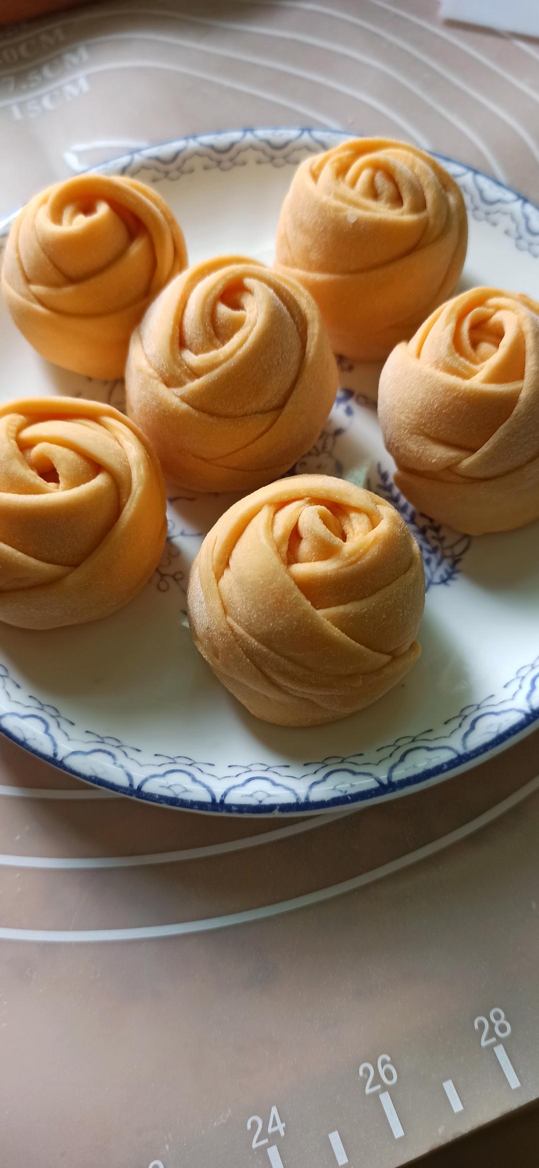 玫瑰花馒头（南瓜版）