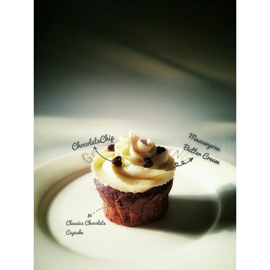 古典巧克力cupcake配马斯卡彭奶油霜