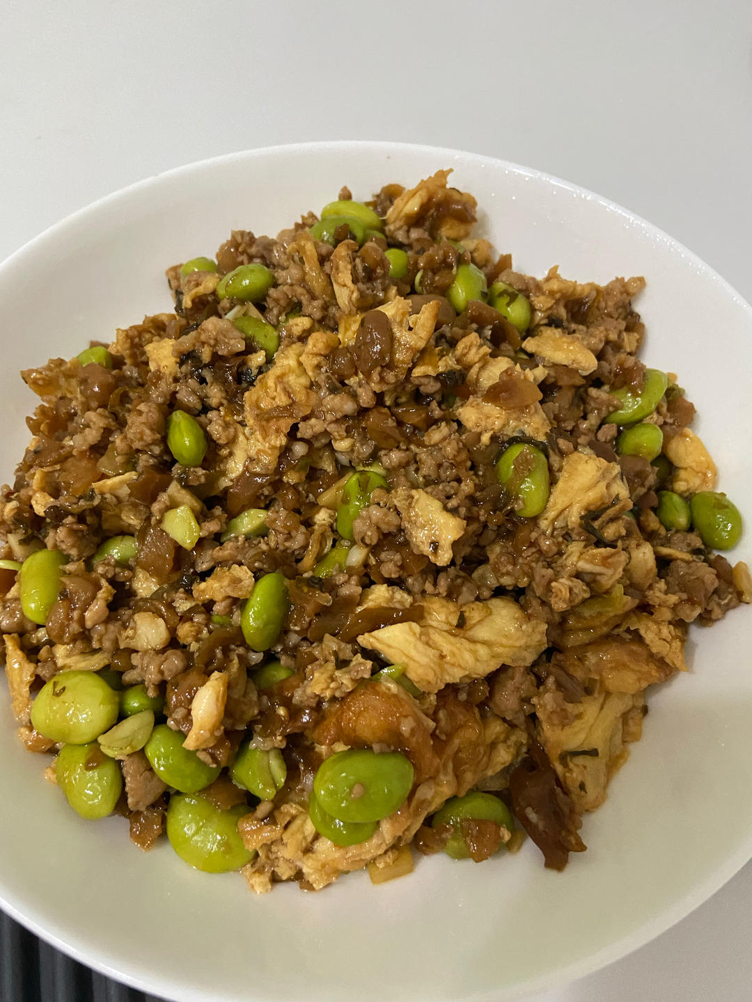 外婆菜炒毛豆(下饭菜)