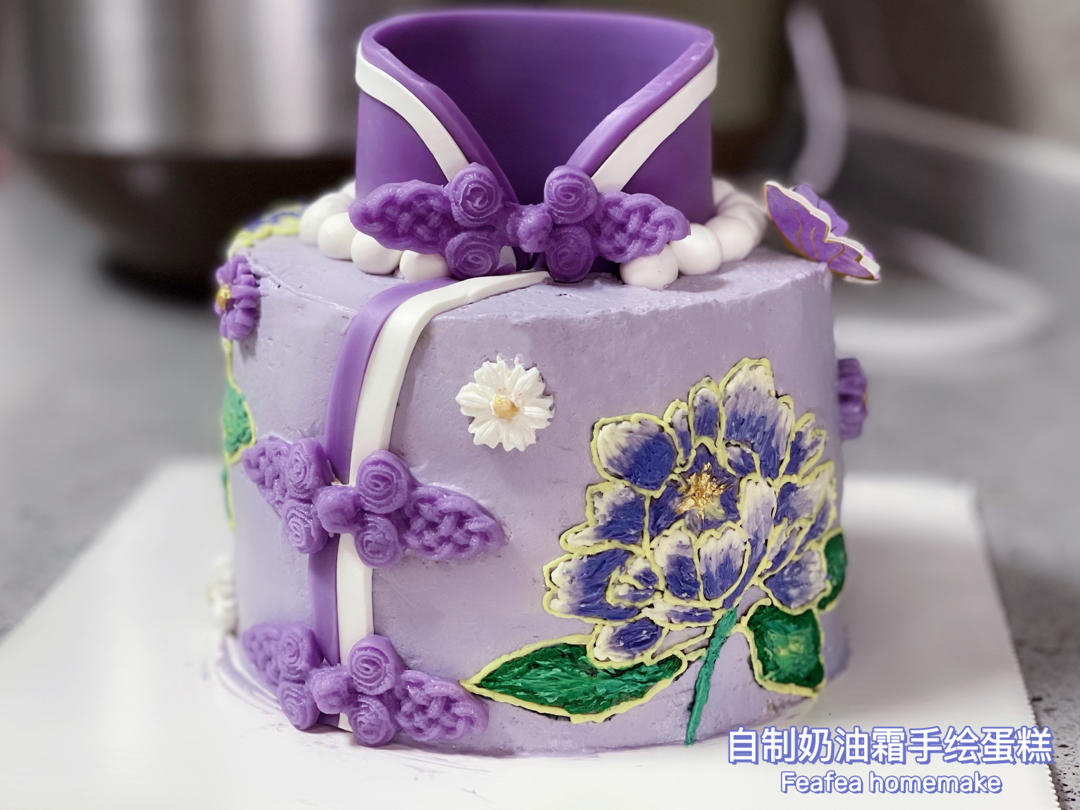 奶油霜手绘－欧式刺绣花鸟详解