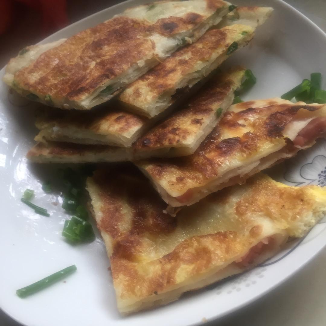 鸡蛋葱油饼                  （更新饼坯保存方法）