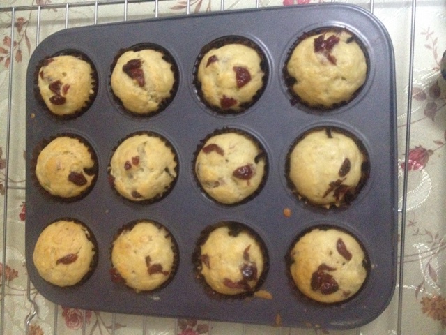 少女心的香蕉蔓越莓玛芬