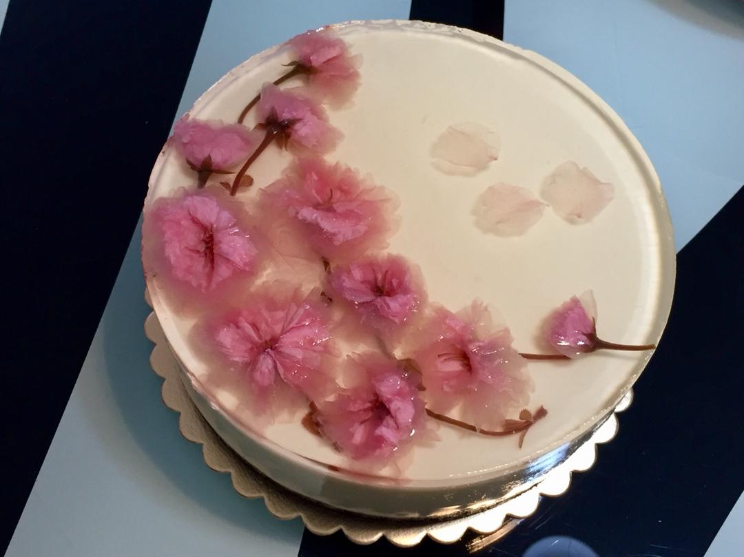🌸和风樱花酸奶慕斯蛋糕🌸