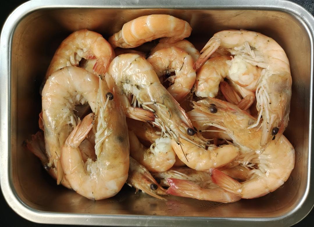 水煮虾（灵魂蘸料汁很关键哈😄）