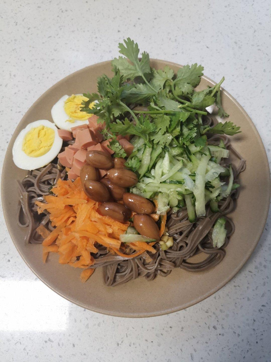 快手减脂餐❗️爆好吃的凉拌鸡丝荞麦面