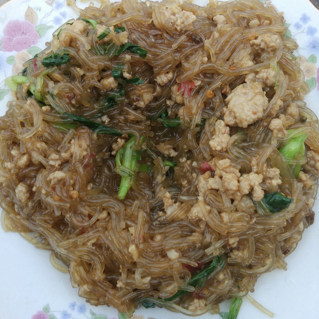 肉末（肉丝）炒粉丝