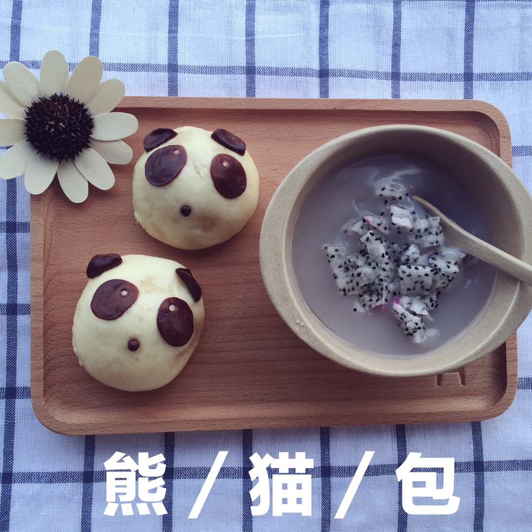熊猫豆沙包&紫薯包