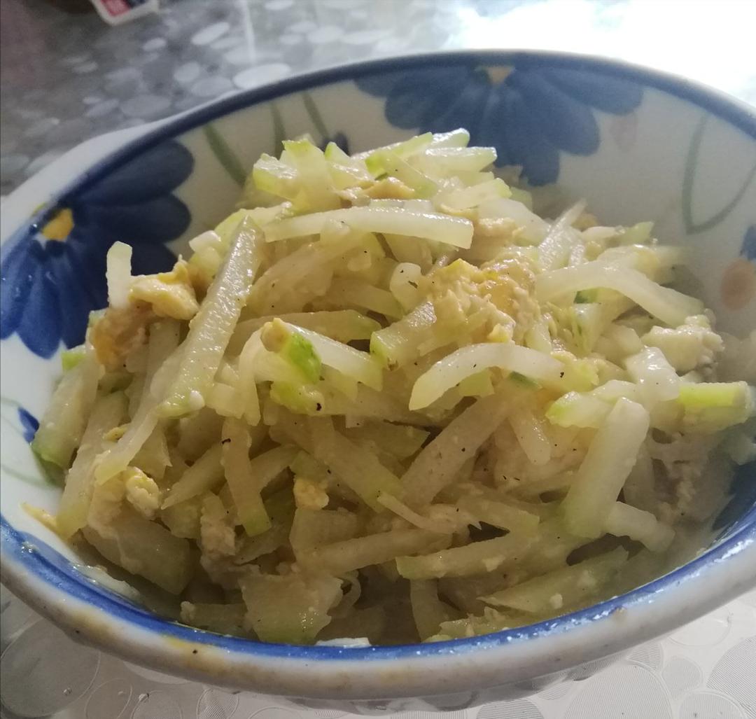 节瓜丝炒蛋