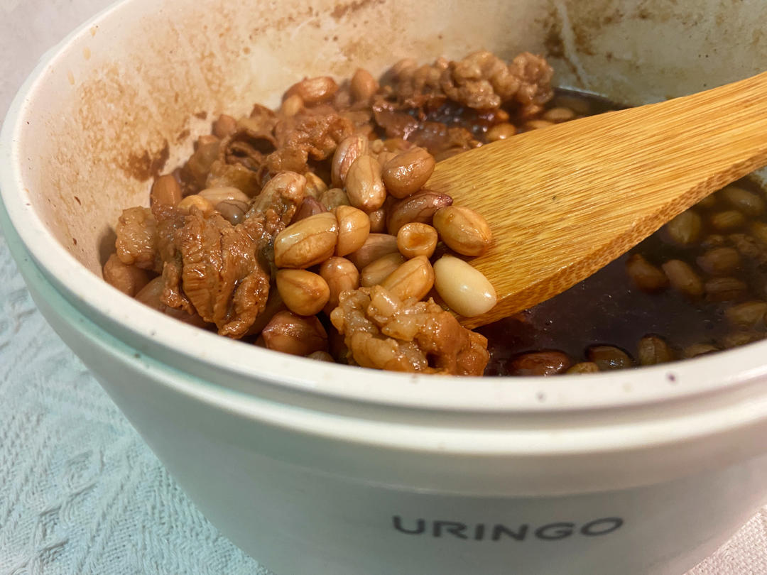 超下饭老妈的最爱红烧花生焖猪肉