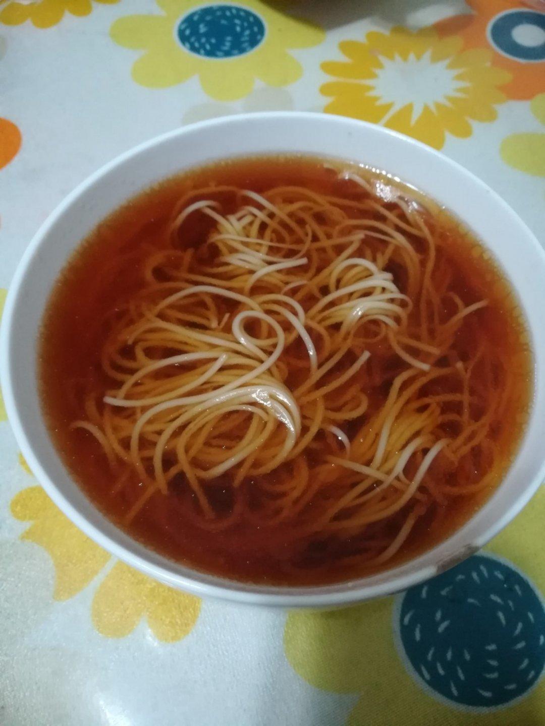 小葱麻油酱油面