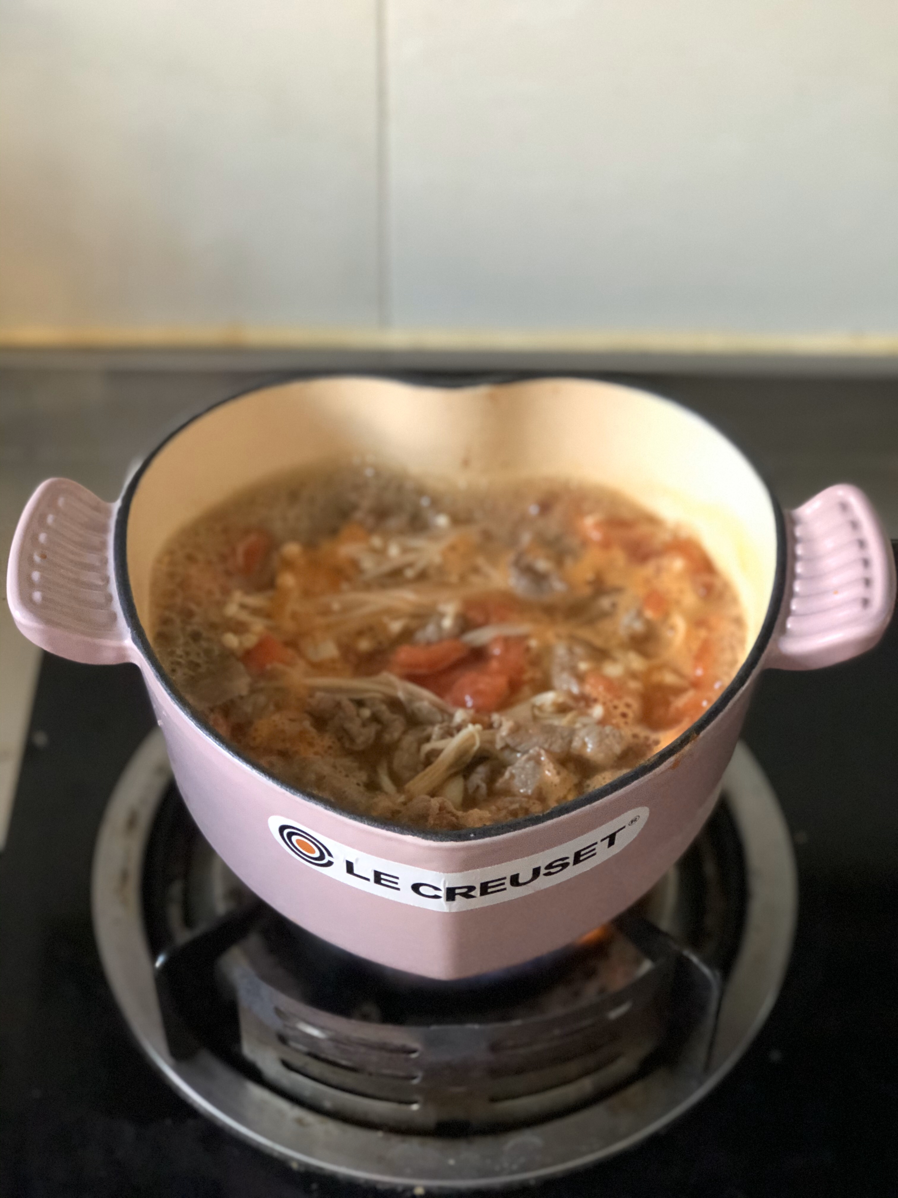 番茄金针菇肥牛—减脂一锅端的做法 步骤7