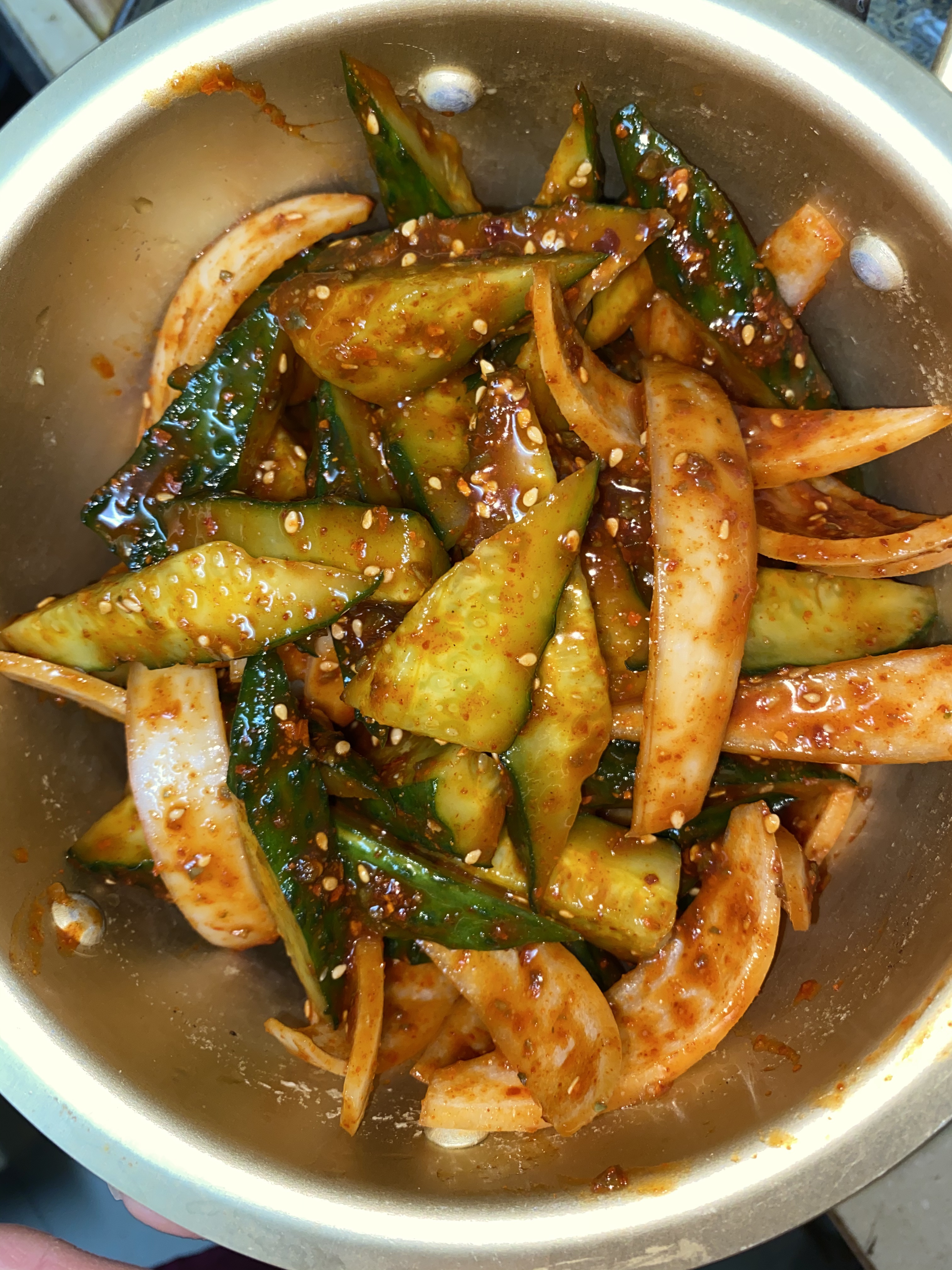 韩式拌黄瓜凉拌小菜오이무침的做法