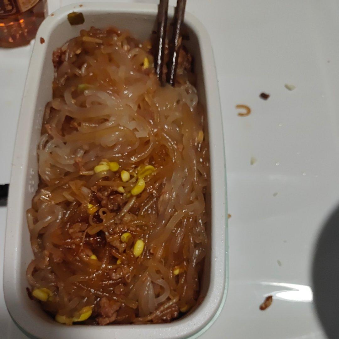 肉末豆芽炒粉条