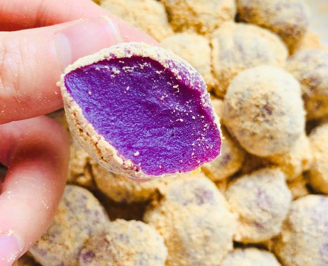 简易版紫薯糯米糍粑