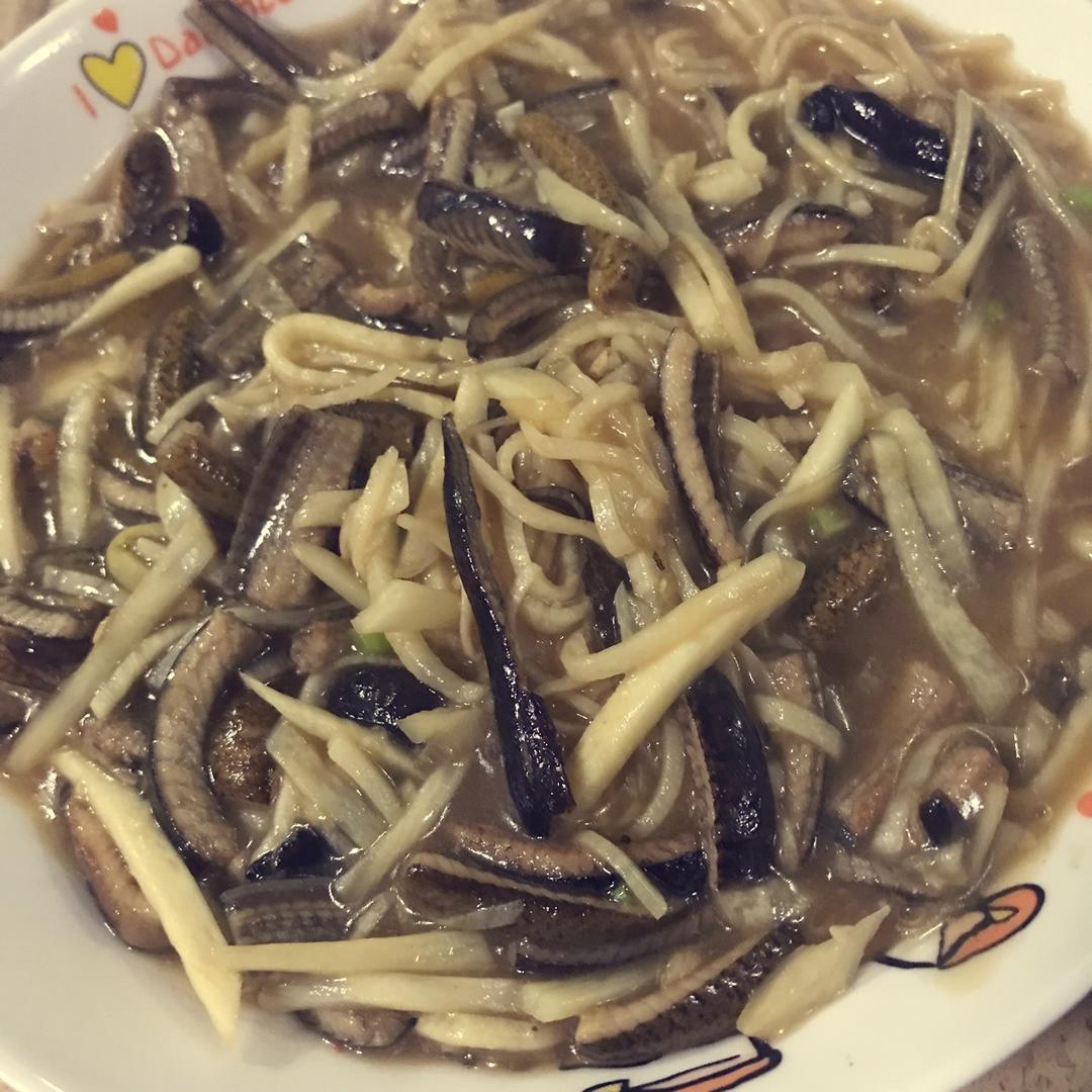 茭白炒鳝丝