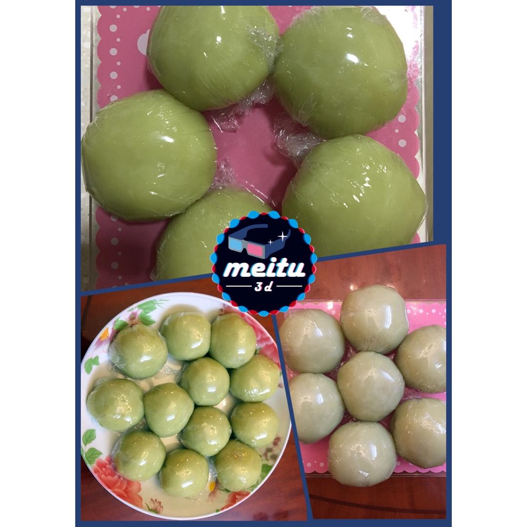 网红青团～～咸蛋黄肉松青团