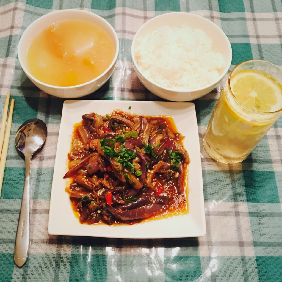 红烧肉沫茄子