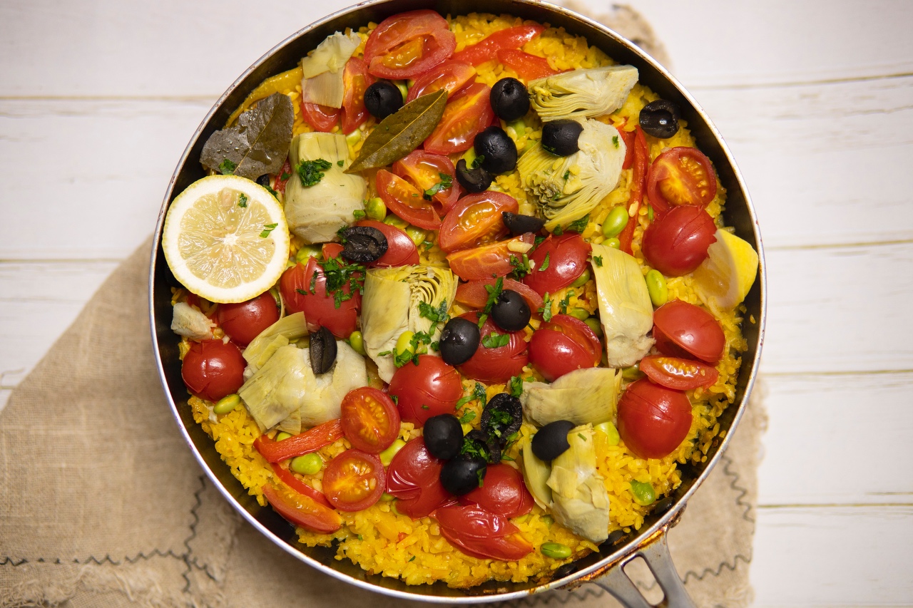 西班牙蔬菜pealla烩饭的做法