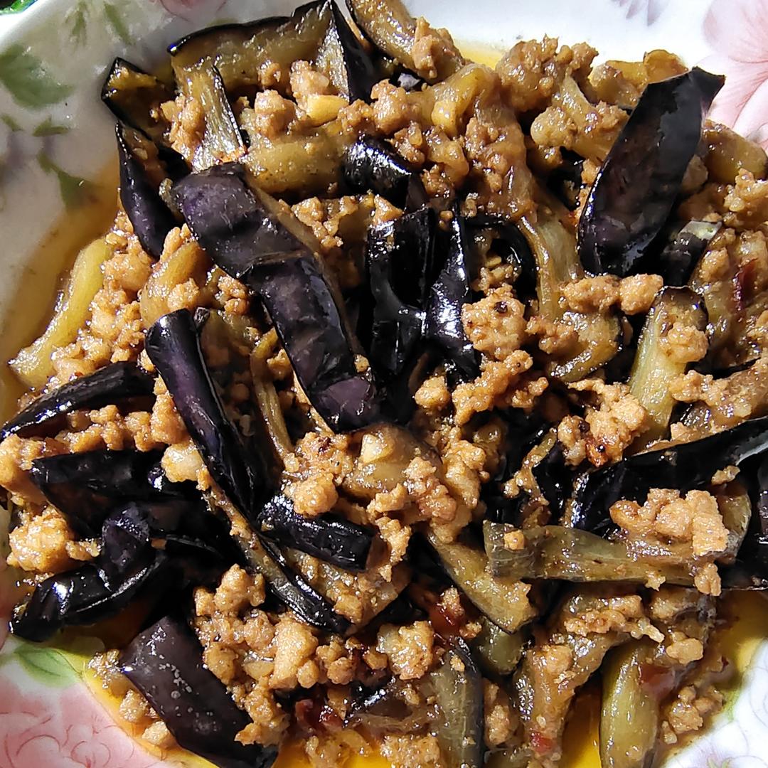 红烧肉沫茄子
