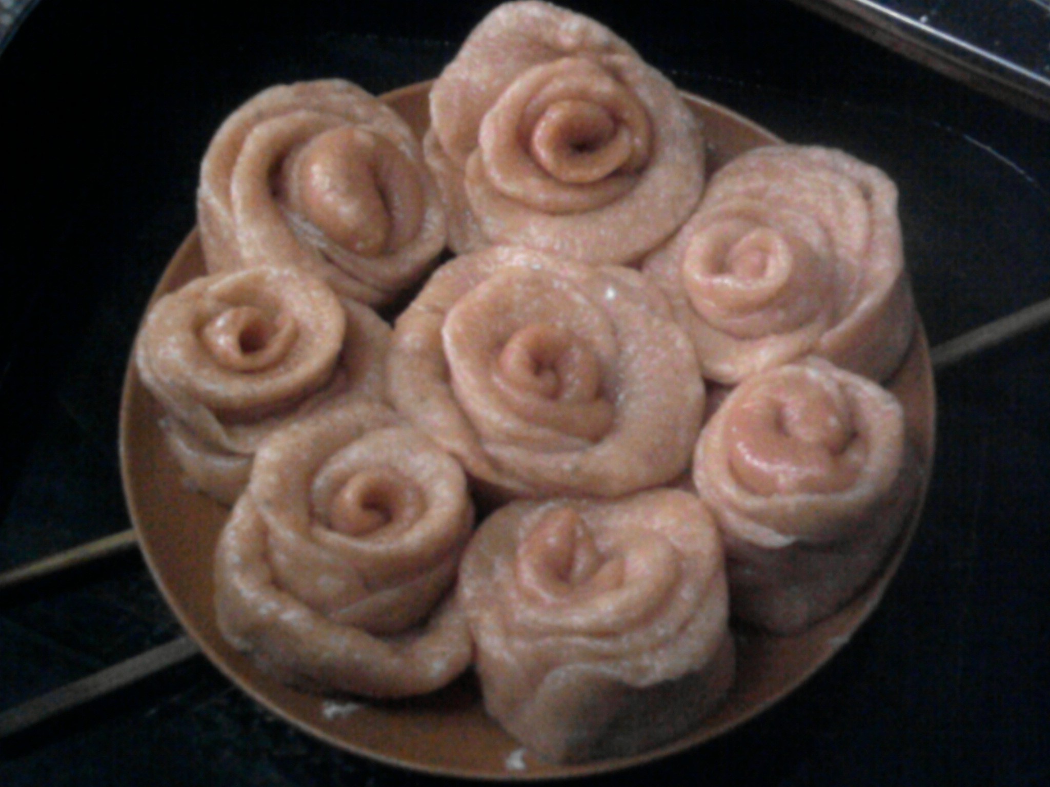 紫薯玫瑰花馒头