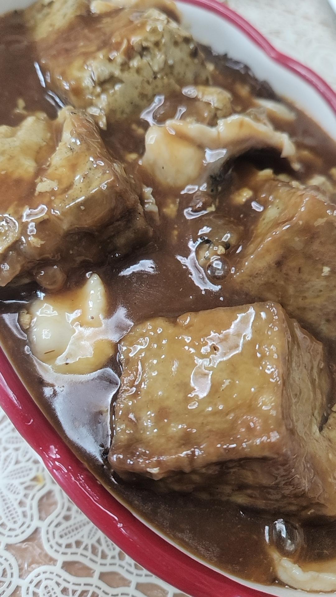 养生黑豆腐煲