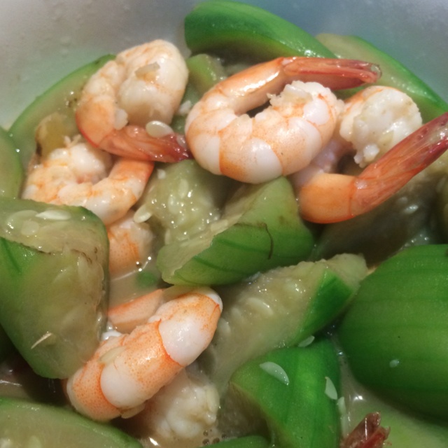 丝瓜炒虾仁