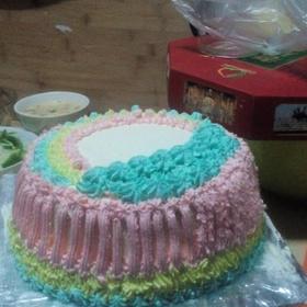 第一个生日蛋糕就是它了彩虹蛋糕