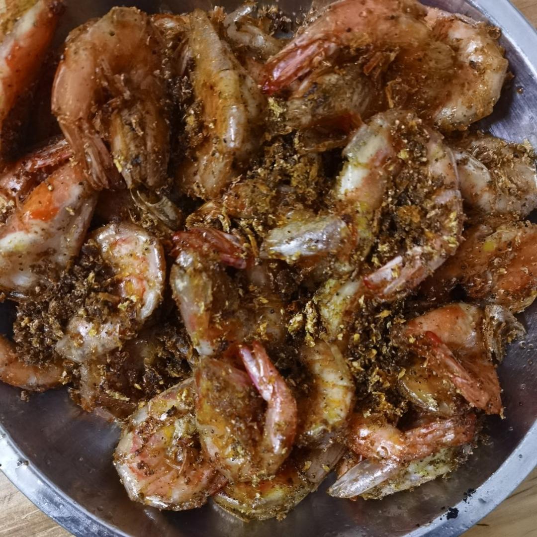 避风塘炒虾【懒人，用的现成的炒料】