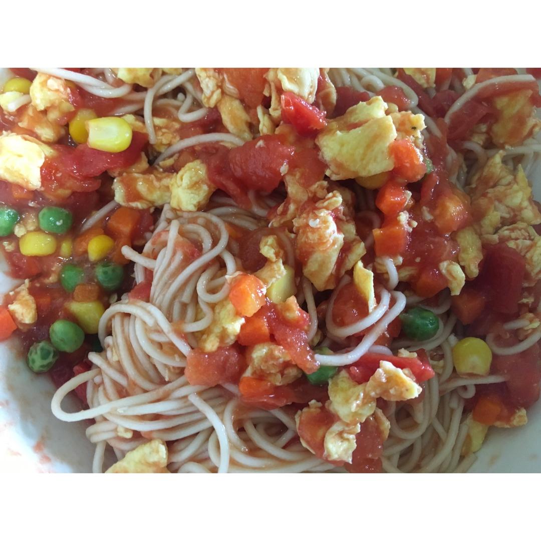 西红柿鸡蛋打卤面（拌面）