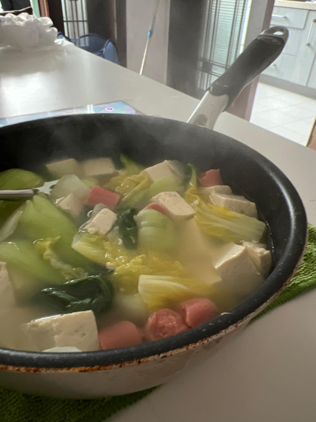 零基础小白都能轻松快手做的超清淡青菜豆腐汤