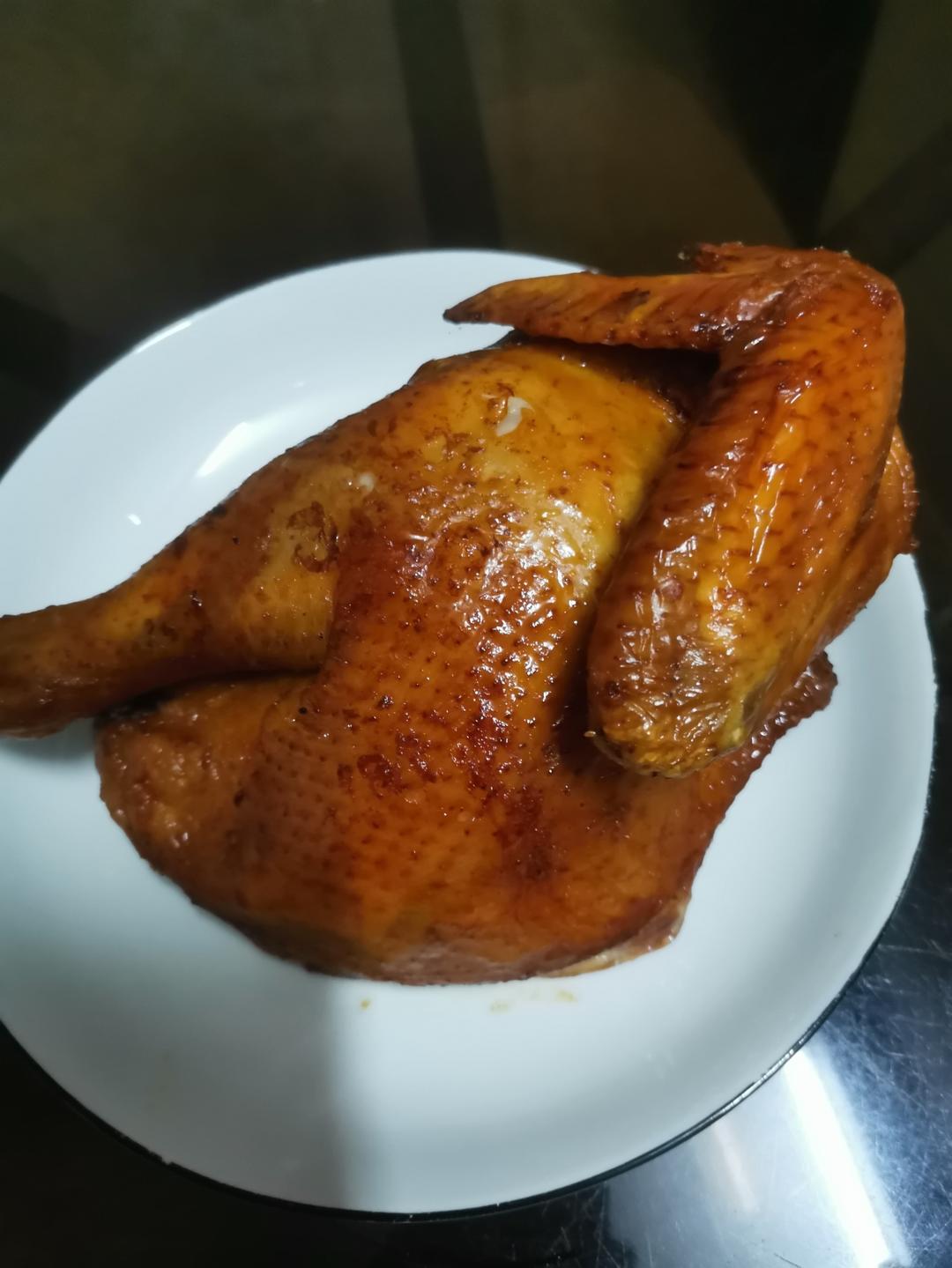 好吃到爆的空气炸锅烤鸡，皮脆肉嫩真的绝