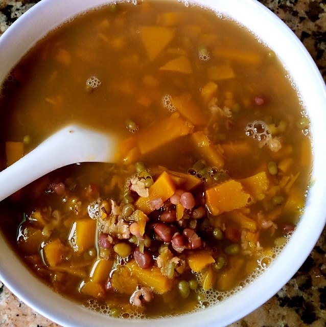 南瓜豆豆汤的做法